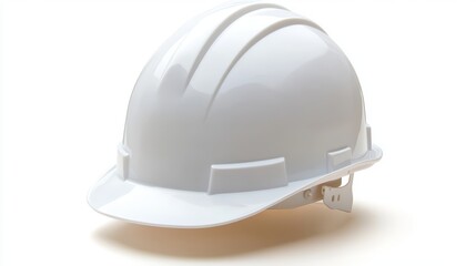 Fototapeta premium White hard hat isolated on the white background clipping path included