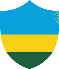 Shield Icon of Rwanda Flag