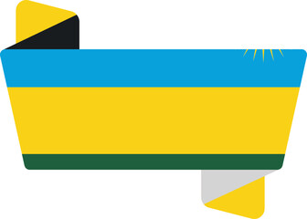 Fototapeta premium Folded Icon of Rwanda Flag