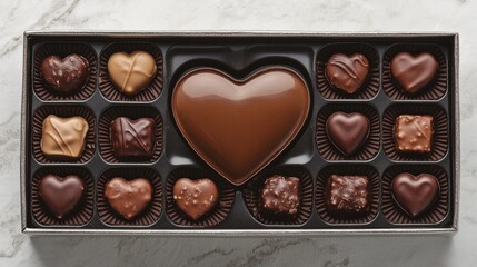 Heart box of chocolates Valentines Day backgrounds