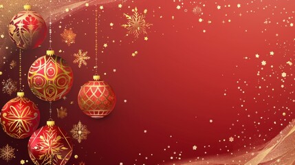 New Year's theme against a red background