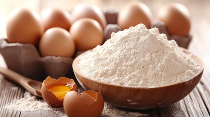 Eggs and flour