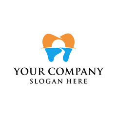 clean and simple dental health logo concept