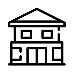 Icon Duplex Building With Style Outline