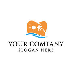 clean and simple dental health logo concept