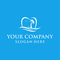 clean and simple dental health logo concept