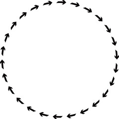 サイバーパンクな円形フレーム　ブラック