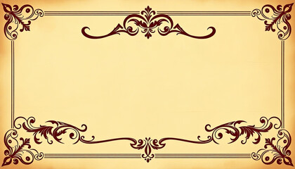 Fototapeta premium vintage certificate design with faded edges and antique-style ornate decorations, certificate background with certificate border