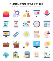 Business Start Up icon pack for your website. mobile. presentation. and logo design.
