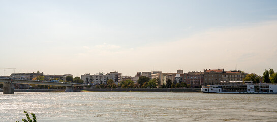 Landscape of Novi Sad and Dunab river.