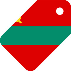 Transnistria Flag on Price Tag