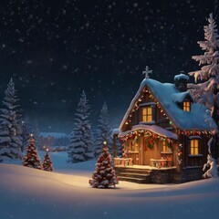 Naklejka premium Christmas in the city