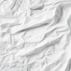 Obraz premium Crumpled white paper texture creating a raw and minimalist background. Ideal for artistic, design, or mockup projects. Copy space included.