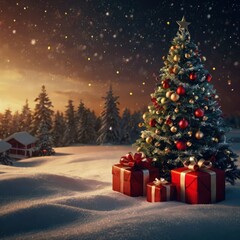 Obraz premium Christmas in the city