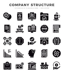 Company Structure Icon Bundle 25 Icons for Websites and Apps