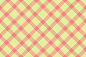 Lumberjack texture tartan vector, tape pattern seamless textile. Card fabric background plaid check in light and light coral colors.