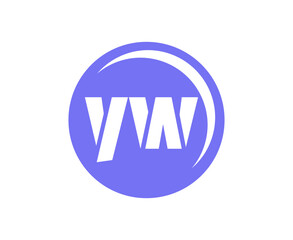 YW sport emblem or team logotype. Ball logo with a combination of Initial letter Y and W for balls shop, sports company, training, club badge.
