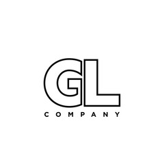 Letter G and L, GL logo design template. Minimal monogram initial based logotype.