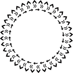 サイバーパンクな円形フレーム　ブラック