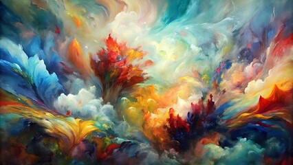 Vivid Abstract Splash of Colors and Dynamic Textures