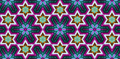 Abstract Kaleidoscope Geometry Psychedelic Art Pattern Background Wallpaper