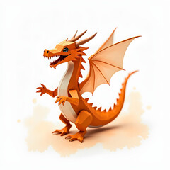 Fototapeta premium Intricate Paper Dragon Origami Craft, Mythical Creature Design for Chinese New Year