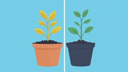 Obraz premium economic sustainability plant growth flat design front view financial stability theme animation Split-complementary color scheme
