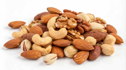 Assortment of mixed nuts, a nutritious and delicious snack option