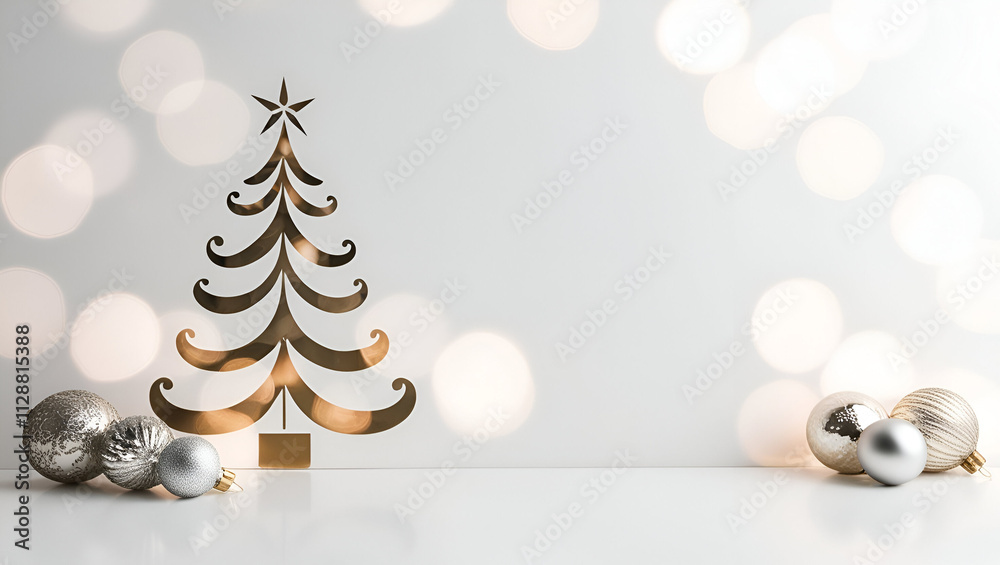 Fototapete Christmas and Happy New Year Background with Snowflakes on red background generative AI tools