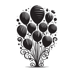 balloons Silhouette vector illustration