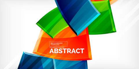 Vector abstract color geometric shapes. Illustration For Wallpaper, Banner, Background, Card, Book Illustration, landing page