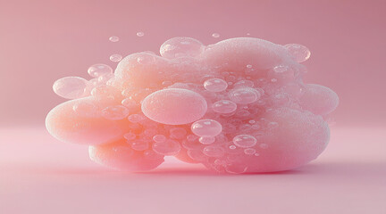 Pastel Pink and Blue Balloons Framing a Blank Square on a Colorful Background Perfect for Party Themes.