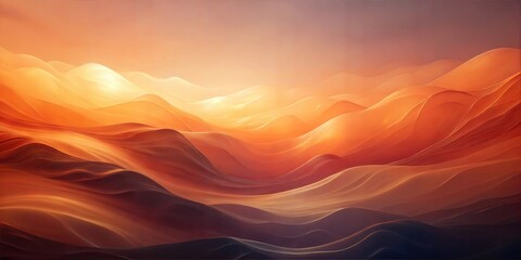 Abstract Header Background Design With Waves in Warm Tones: Flowing Patterns and Serene Movement for Artistic Design