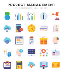 icons set. Project Management for web. app. vector illustration.
