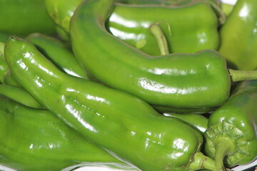 Green Peppers Close Up
