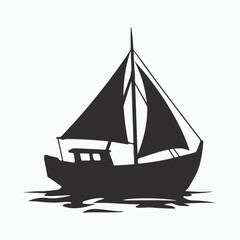 Sailboat silhouette illustration