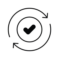 Progress glyph icon with white background vector stock illustration