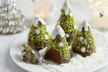 Chocolate brownie Christmas tree