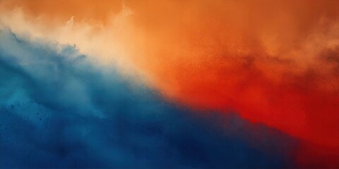 Abstract Gradient of Blue and Orange with Dynamic Cloud and Texture header background for graphic design projects