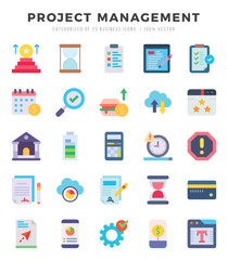 Project Management icons set. Vector illustration.