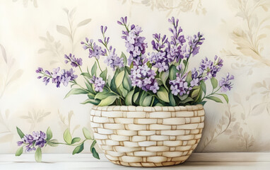 Retro style floral texture art background
