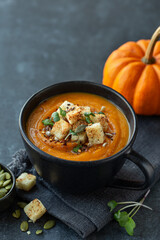 delicious pumpkin  soup