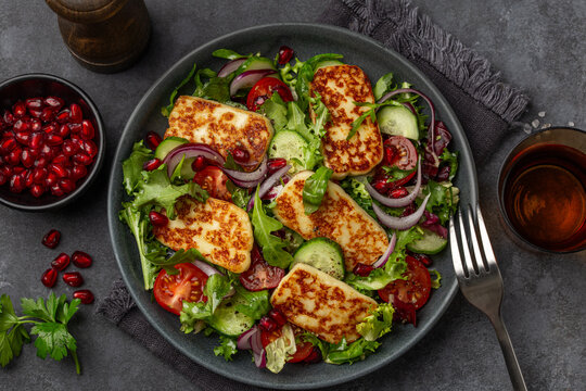 fried halloumi cheese