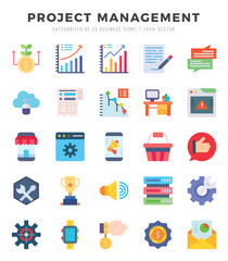 Project Management Icon Bundle 25 Icons for Websites and Apps