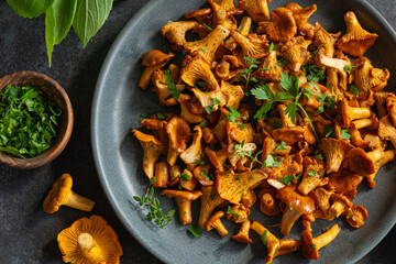 fried chanterelle mushrooms