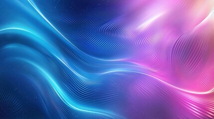 A blue and pink wave with a purple background
