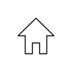 Home Icon.  Vector black line icon