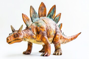 Stegosaurus dinosaur, triassic period, mesozoic era, cretaceous period, jurassic period, isolated on white background