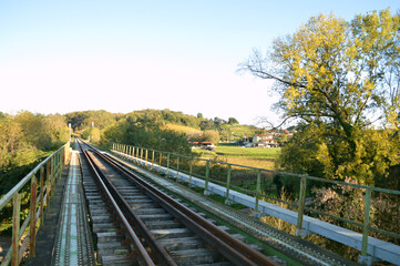 railway in the autumn