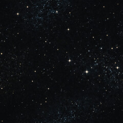 Fototapeta premium Night sky adorned with sparkling stars scattered across a deep black canvas, creating a tranquil cosmic view.